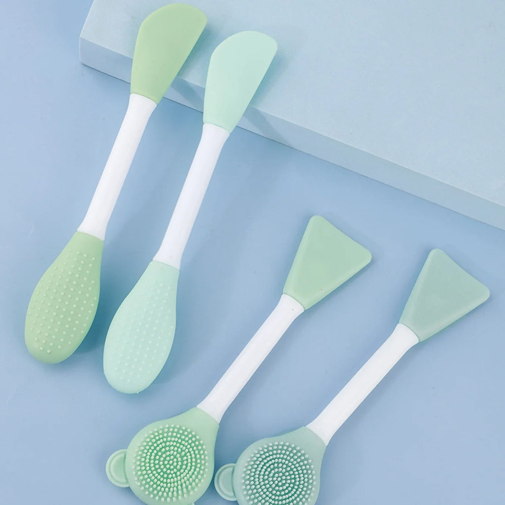 Brosse visage en silicone double tête (forme ourson)