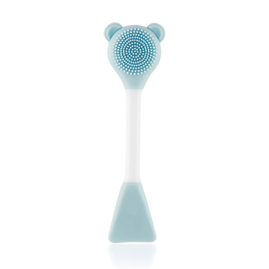 Brosse visage en silicone double tête (forme ourson)